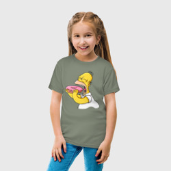Детская футболка хлопок Гомер Симпсон нацелился на пончик - фото 2