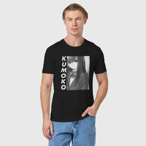 Мужская футболка хлопок Красотка Кумоко, цвет черный - фото 3