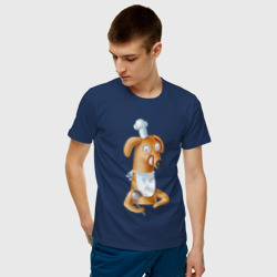 Мужская футболка хлопок Собака - повар  - фото 2
