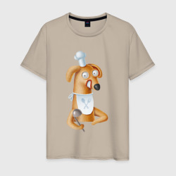 Мужская футболка хлопок Собака - повар