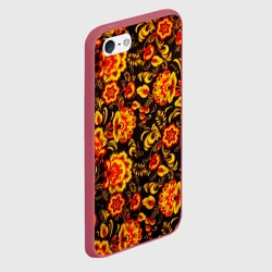 Чехол для iPhone 5/5S матовый Хохлома роспись - фото 2