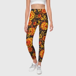 Леггинсы 3D Хохлома роспись - фото 2