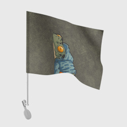Флаг для автомобиля Уставшая лягушка
