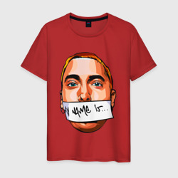 My name is - Eminem – Мужская футболка хлопок с принтом купить со скидкой в -20%