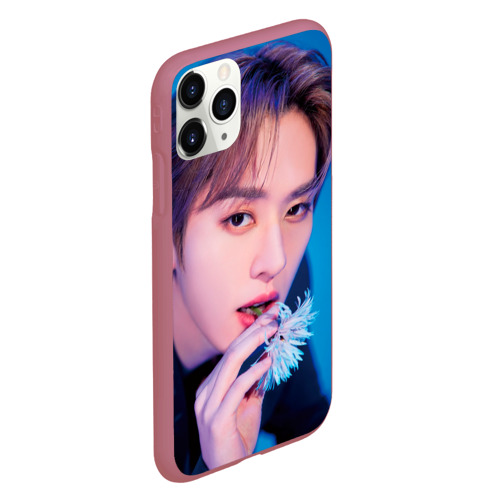 Чехол для iPhone 11 Pro матовый Stray Kids 2nd World Tour Maniac Lee Know, цвет малиновый - фото 3