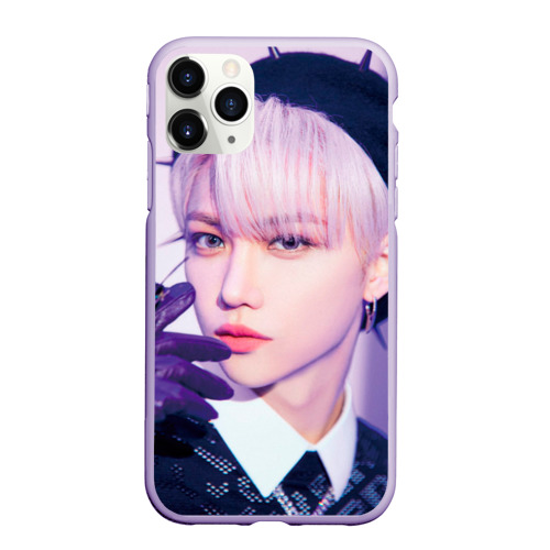 Чехол для iPhone 11 Pro матовый Stray Kids 2nd World Tour Maniac Felix, цвет светло-сиреневый