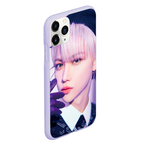 Чехол для iPhone 11 Pro матовый Stray Kids 2nd World Tour Maniac Felix, цвет светло-сиреневый - фото 3