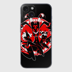 Чехол для iPhone 15 силиконовый с защитой камеры Персонажи Адского босса