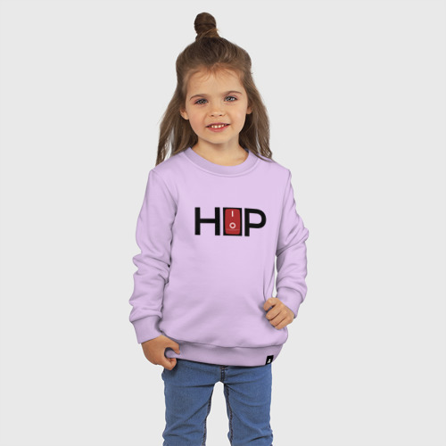 Детский свитшот хлопок Hip Hop Switch, цвет лаванда - фото 3