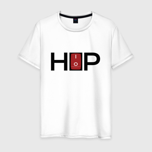 Мужская футболка из хлопка с принтом Hip Hop Switch, вид спереди №1