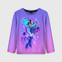 Детский лонгслив 3D Артист адский босс