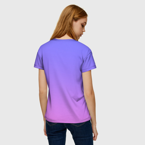 Женская футболка 3D с принтом Артист адский босс, вид сзади #2