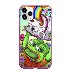 Чехол для iPhone 11 Pro Max матовый Pepes world