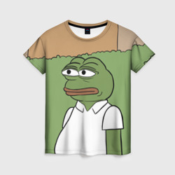 Женская футболка 3D Pepe Gomer прячется в кусты