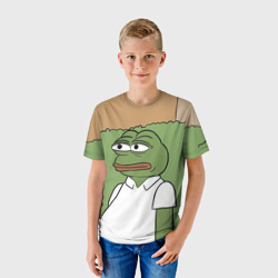 Детская футболка 3D Pepe Gomer прячется в кусты - фото 2