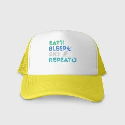 Кепка тракер с сеткой Еда, сон, лыжи