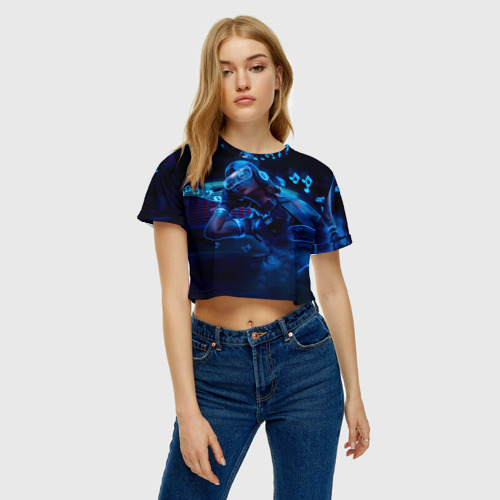 Женская футболка Crop-top 3D Valorant Raze, Музыка, цвет 3D печать - фото 3