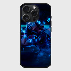 Чехол силиконовый для Apple iPhone 15 Pro матовый Valorant Raze, Музыка
