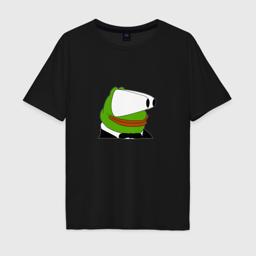 Мужская футболка хлопок Oversize Booba Pepe, цвет черный