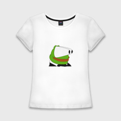 Женская футболка хлопок Slim Booba Pepe