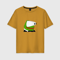 Женская футболка хлопок Oversize Booba Pepe