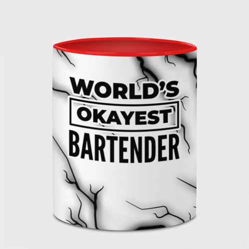 Кружка с полной запечаткой World's okayest bartender - white - фото 4