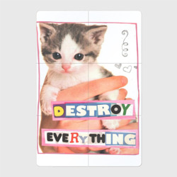 Магнитный плакат 2Х3 Destroy everything kitty