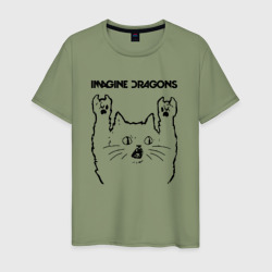 Мужская футболка хлопок Imagine Dragons - rock cat