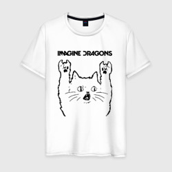 Мужская футболка хлопок Imagine Dragons - rock cat