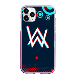 Чехол для iPhone 11 Pro Max матовый Alan Walker - неон