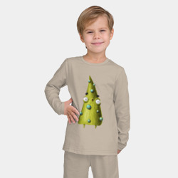 Детская пижама с лонгсливом хлопок Удивленная елочка - фото 2