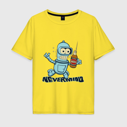 Мужская футболка хлопок Oversize Little Bender, цвет желтый