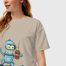 Женская футболка хлопок Oversize Little Bender - фото 2