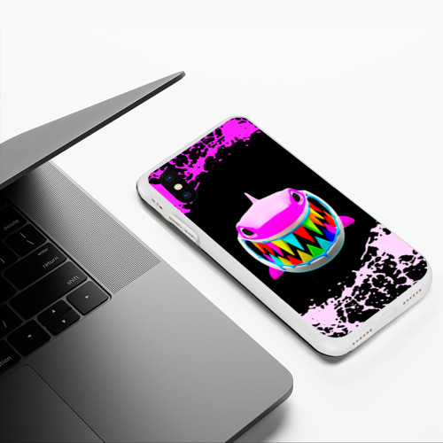 Чехол для iPhone XS Max матовый 6ix9ine акула neon - фото 5