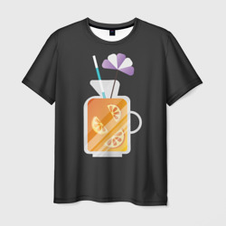 Апельсиновый сок - Черная версия  – Мужская футболка 3D с принтом купить со скидкой в -23%