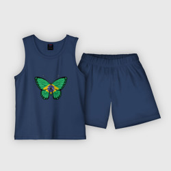 Детская пижама с шортами хлопок Бабочка - Бразилия