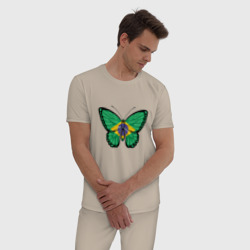 Мужская пижама хлопок Бабочка - Бразилия - фото 2