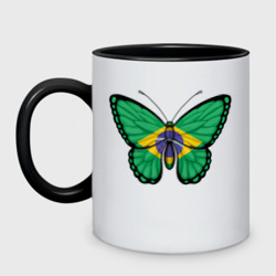 Кружка двухцветная Бабочка - Бразилия