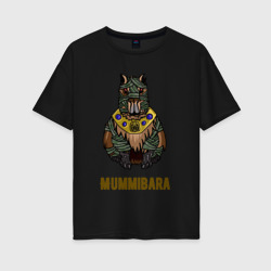 Женская футболка хлопок Oversize Капибара МумиБара