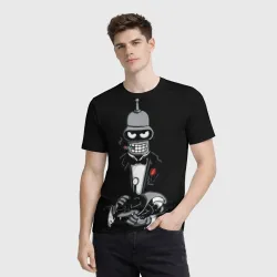 Мужская футболка 3D The Bender gentleman - фото 2