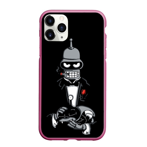 Чехол для iPhone 11 Pro Max матовый The Bender, цвет малиновый