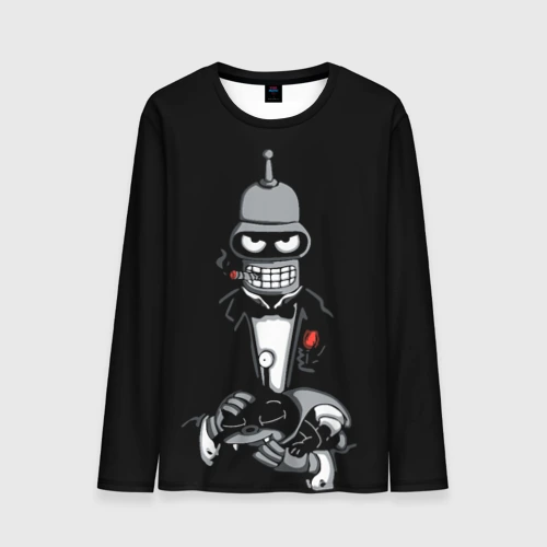Мужской лонгслив 3D The Bender gentleman