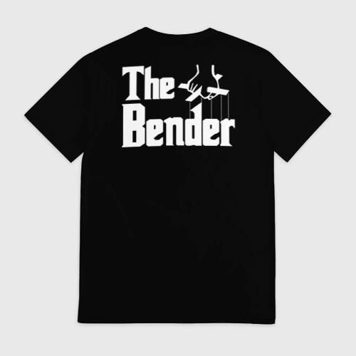 Мужская футболка 3D с принтом The Bender gentleman, вид сзади #1