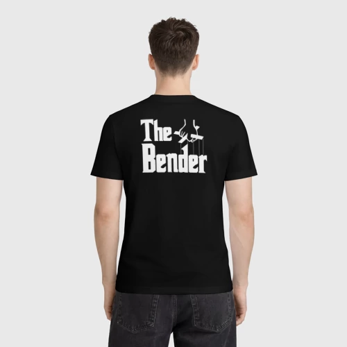 Мужская футболка 3D с принтом The Bender gentleman, вид сзади #2
