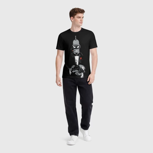 Мужская футболка 3D с принтом The Bender gentleman, вид сбоку #3