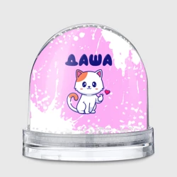 Игрушка Снежный шар Даша кошечка с сердечком