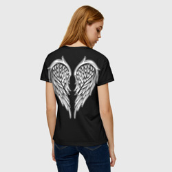 Женская футболка 3D Крылья ангела - рисунок - фото 2