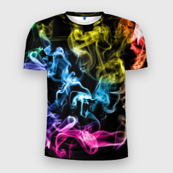 Мужская футболка 3D Slim Эйфория в дыму