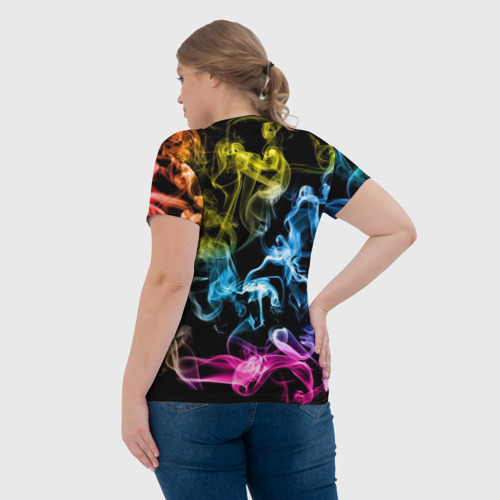 Женская футболка 3D Эйфория в дыму, цвет 3D печать - фото 7