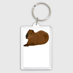 Брелок прямоугольный 35*50 Капибара ленится